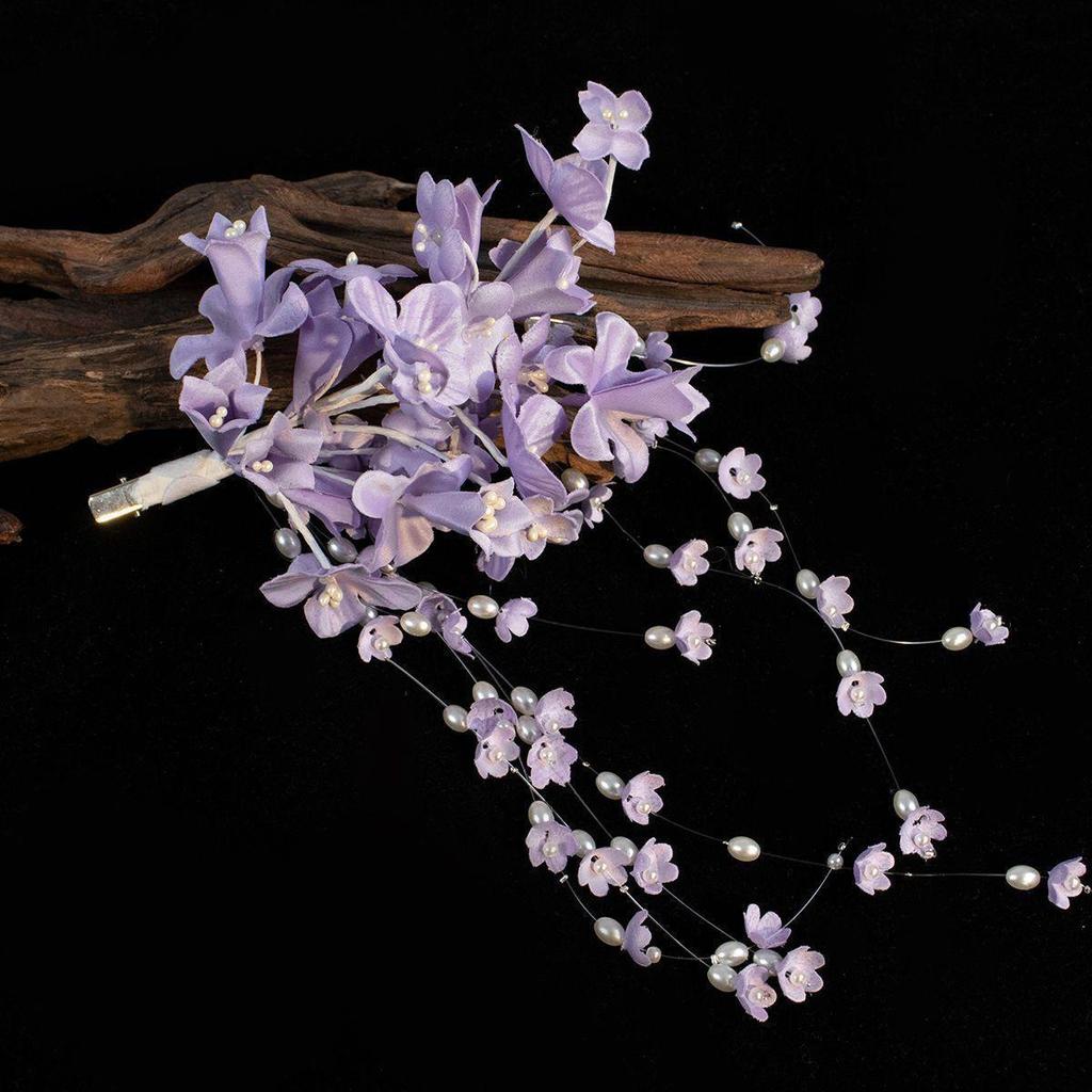 Children's Fairy Princess Flower & Pearl Ribbon Headdress - Sweet Snowflake Headband