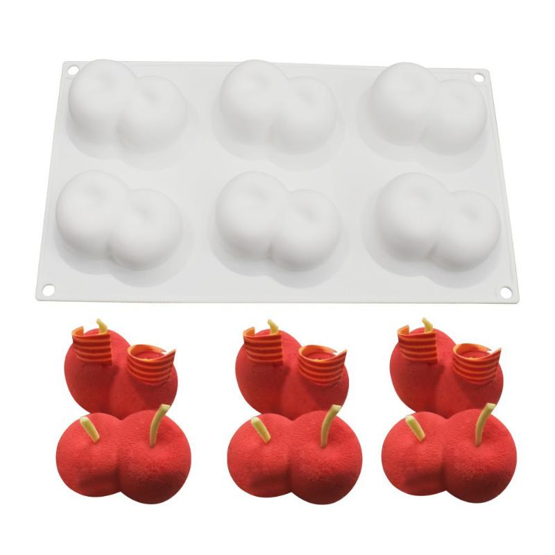 Cherry Design Food Grade French Fruit Mousse Mould Silicone Cake Mold Chocolate Mold Dessert Baking Tools