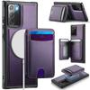 For Samsung Galaxy Note20 Magnetic Case JEEHOOD J10 Leather Back Phone Cover with Detachable Card Holder Kickstand
