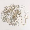 20 Pieces Metal Five-pointed Star Hooks S-shaped Xmas Tree Decors Hanging Pendant for Holiday Party Decor