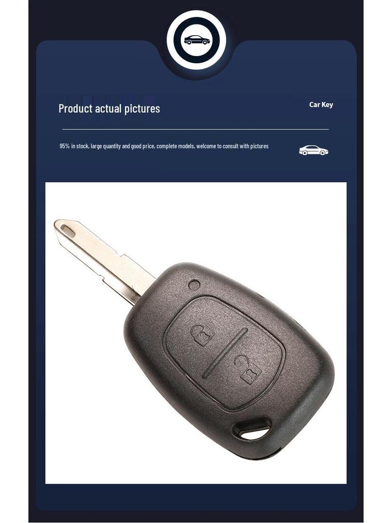 Renault 2-Tasten Schlüsselanhänger mit 433MHz ID46 PCF7946 Chip