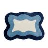 Tappeto Antiscivolo in Imitazione Cashmere dalla Forma Irregolare per Bagno e Ingresso
