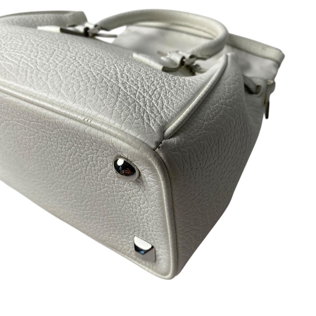 Used Maison MargielaShoulder Bag white leather Women