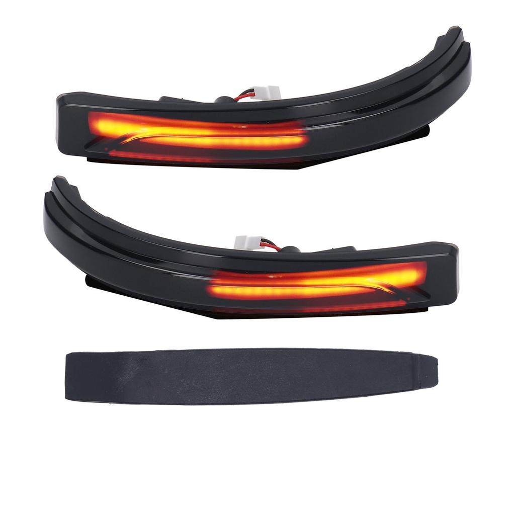 Pair Door Side Mirror Dynamic Turn Signal Light Smoky Lens Replacement for Sorento 2016‑2020