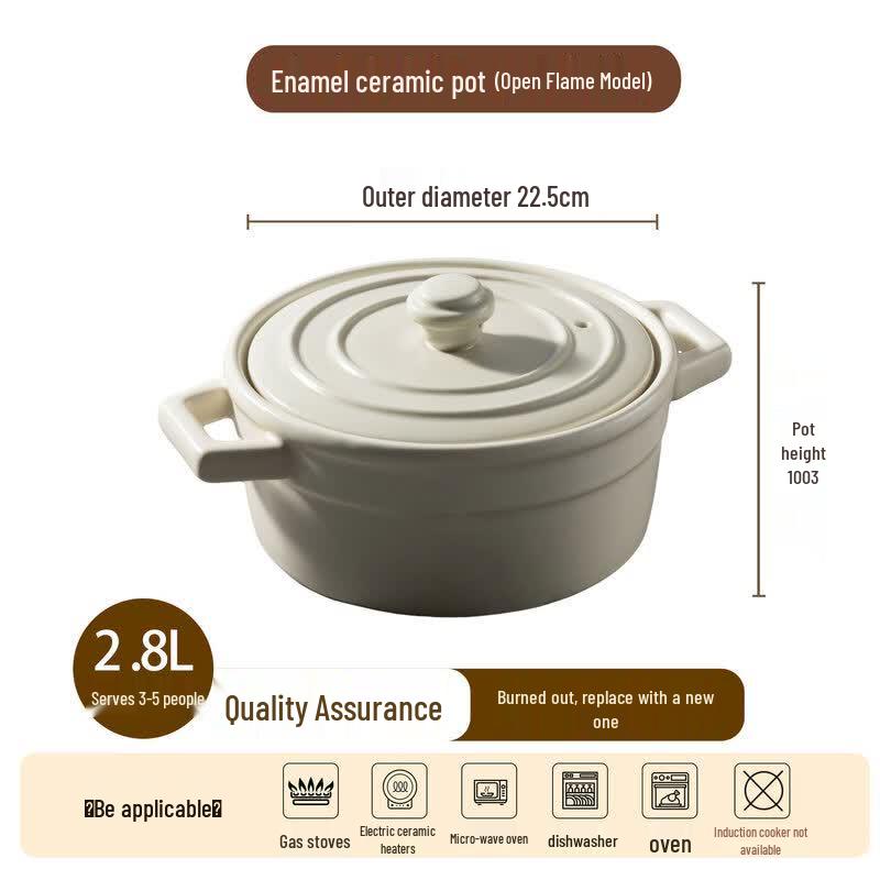 Lichuan Huaxing Japanese Style Enamel Ceramic Casserole Pot