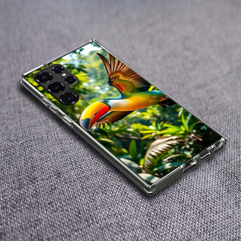 

Чехол для телефона Тукан-клёв для Samsung Galaxy S24 S23 S21 S20 FE S22 S26 Ultra S25 Edge S10 Plus Прозрачный ТПУ Чехол Оболочка C Samsung S25 Ultra