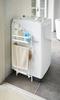 Yamazaki Magnetic Storage Rack for Next to Washing Machine, White, Approx. W28 x D11 x H67cm, Plate, Laundry Rack, Laundry Storage, 3309