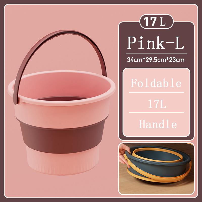 Silicone Collapsible Bucket for Car Wash and Fishing Multifunctional Basin Large Capacity Household Items 17L