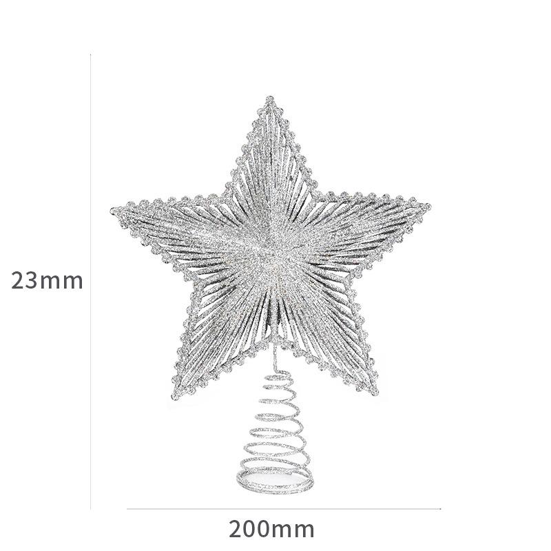 Glitter Star Christmas Tree Topper – Five-Pointed Holiday Decoration