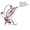 Butterfly Brooch Dazzling Rhinestone Inlay Zinc Alloy Pin Suits Coats Sweaters Scarves Badge Outfit Accessory