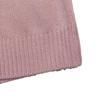 Autumn 2026 Pink Color Block V-neck Pullover: French Relaxed Fit, Hollow Design, Long Sleeve Sweater.