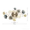 Elegant Ginkgo Leaf Chinese Style Silent Wall Clock for Living and Dining Rooms