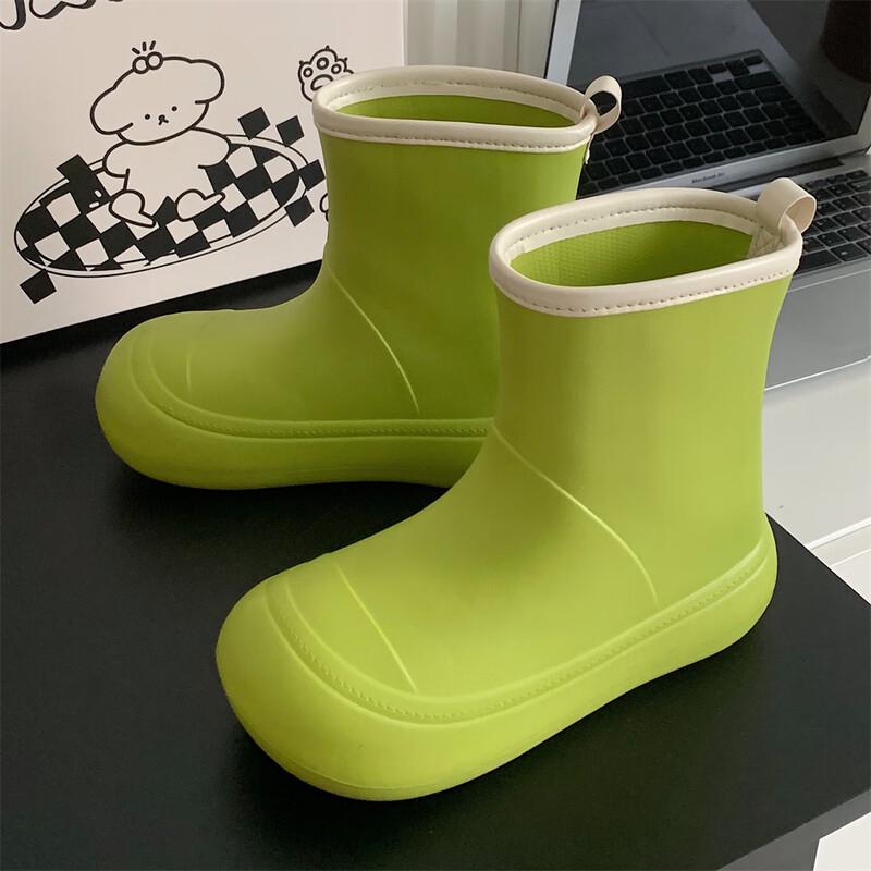 

Fashion Color-Block Rain Boots
