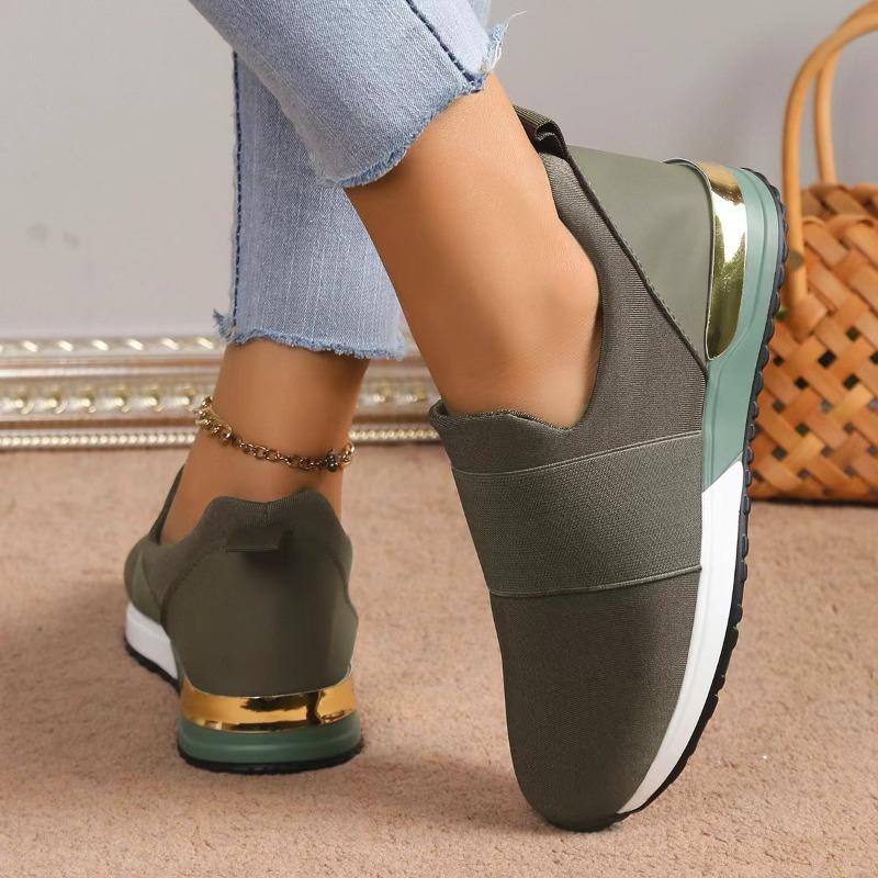 

Летние женские эластичные кроссовки с сетчатым верхом, повседневные, на резиновой мягкой подошве, дышащие, слипоны, однотонные, повседневные туфли на плоской подошве для женщин 36 армия зеленый