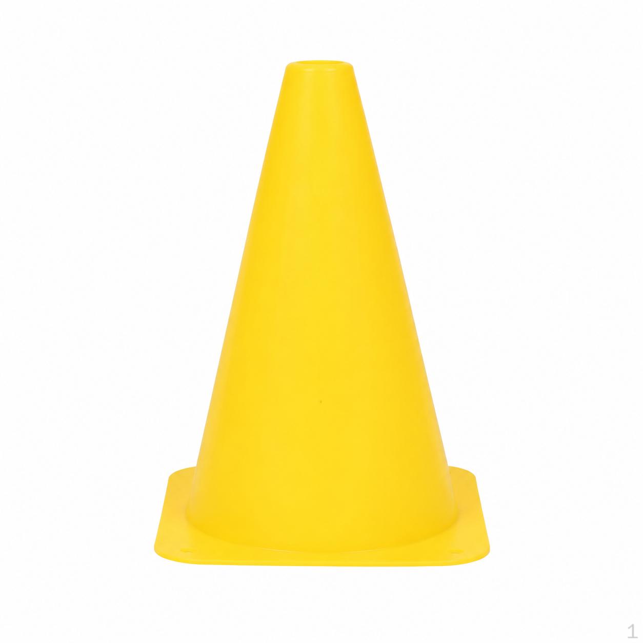 Color Cone, 23cm, Mini PE Made, Flexible, For Agility Training Yellow