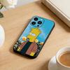 The D-Simpsons Cartoon Phone Case For iPhone 17 16 15 14 13 12 Max Plus Silicone Black Cover
