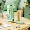 600ML Water Cup Handy Sports Water Bottle Food Grade Material Tea Partition Water Cup Female Straw Summer Portable Bottle
