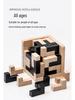Children's Educational 54-T Magic Bean Wooden Luban Cube Puzzle Toy