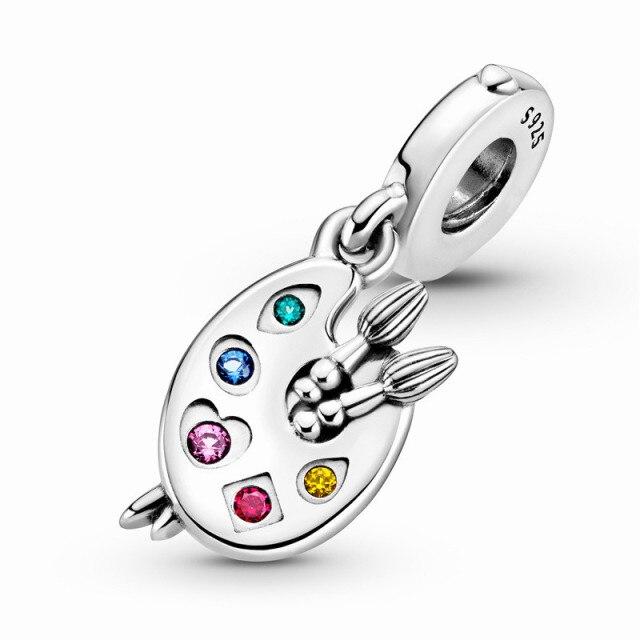 New 925 Sterling Silver Rainbow Unicorn House Bead Fit Original Fashion Bracelet Diy Jewelry For Women