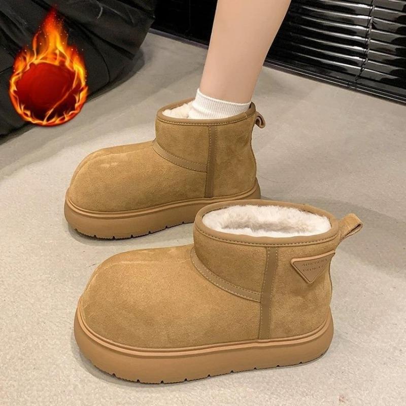 

Best-selling Shoes - Snow Boots for Women - New Style - Versatile - Thickly Lined - Soft-soled Cotton Shoes 40 каштановий