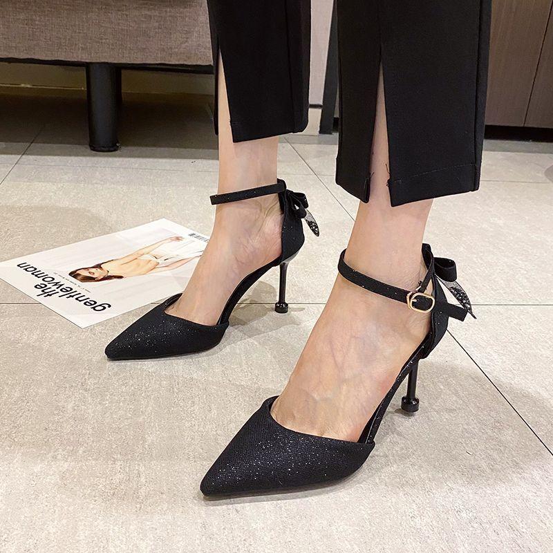 Commuter Versatile Pointed Bag Heel Sandals Women's 2025 Spring New Korean Edition Fashion High Heels Casual Women's Sandals