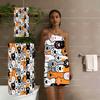 Cute Cat Paw Print Beach Towel, Quick Dry Microfiber Bath Towel for Cat Lovers Summer