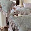 Cotton Bedding Four-piece Rose Printing Skin-friendly Breathable Comfortable Quilt Cover Bed Sheet Pillowcase Kit
