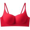 Natal Year Traceless Red Transshipment Gathering No Steel Rim Wedding Bride Bra Set