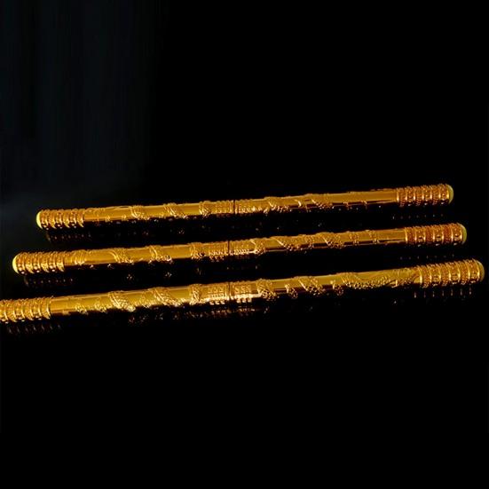 Monkey Wushu Sticks Automatisch dehnbarer, rostfreier Monkey King Bo-Stab aus Edelstahl für malerische Orte, Tempelmesse