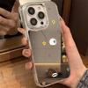 Small Floral Print Makeup Mirror Phone Case For IPhone 17 16 15 14 Pro Max 13 12 11 Air 17e 16e Protective Anti-slip Cover