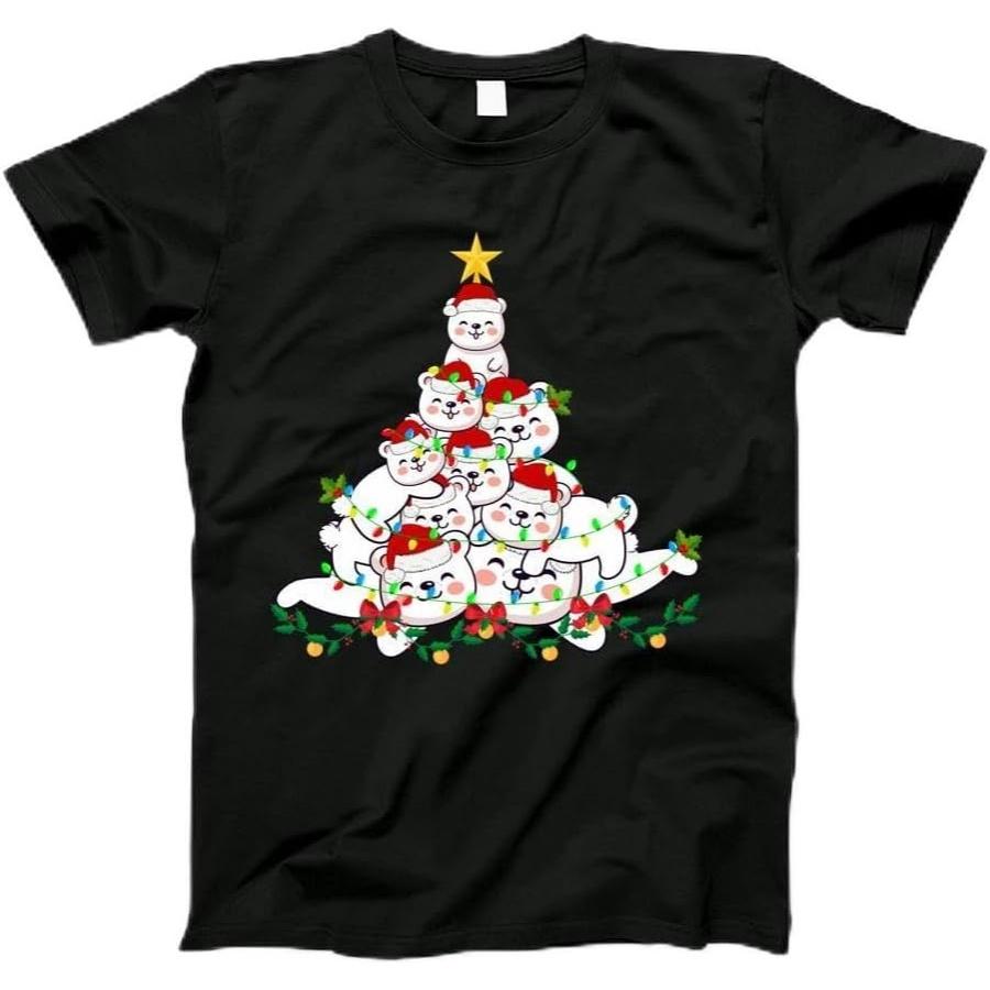 Cute Polar Bear Christmas Tree Animal Xmas Polar Bears Long Sleeve T-Shirt T-Shirt, Tanktop, Long Sleeve, Sweatshirt, Hoodie for Men, Women, Kids