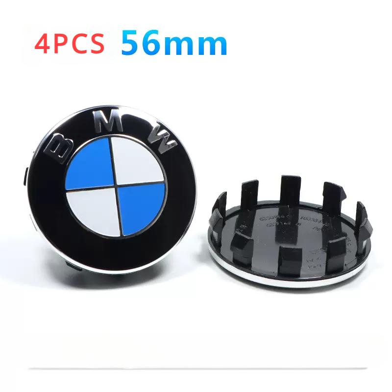 For BMW M 4Pcs 68mm 56mm Car Wheel Center Hup Caps for BMW E36 E39 E46 E60 E90 E90 F01 F10 F30 G01 G20 G21 G30 G11 F15 X5 X3