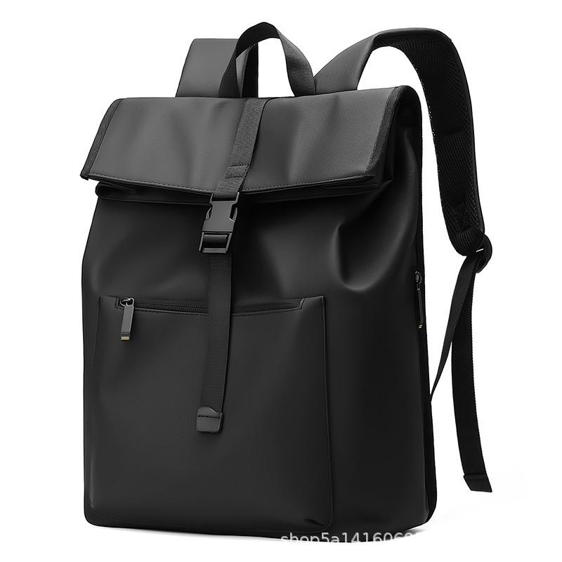 Rucksack mit großem Fassungsvermögen, schlichte Unifarbe, modische Computertasche, multifunktionaler Rucksack für Herren für den täglichen Gebrauch im Geschäft
