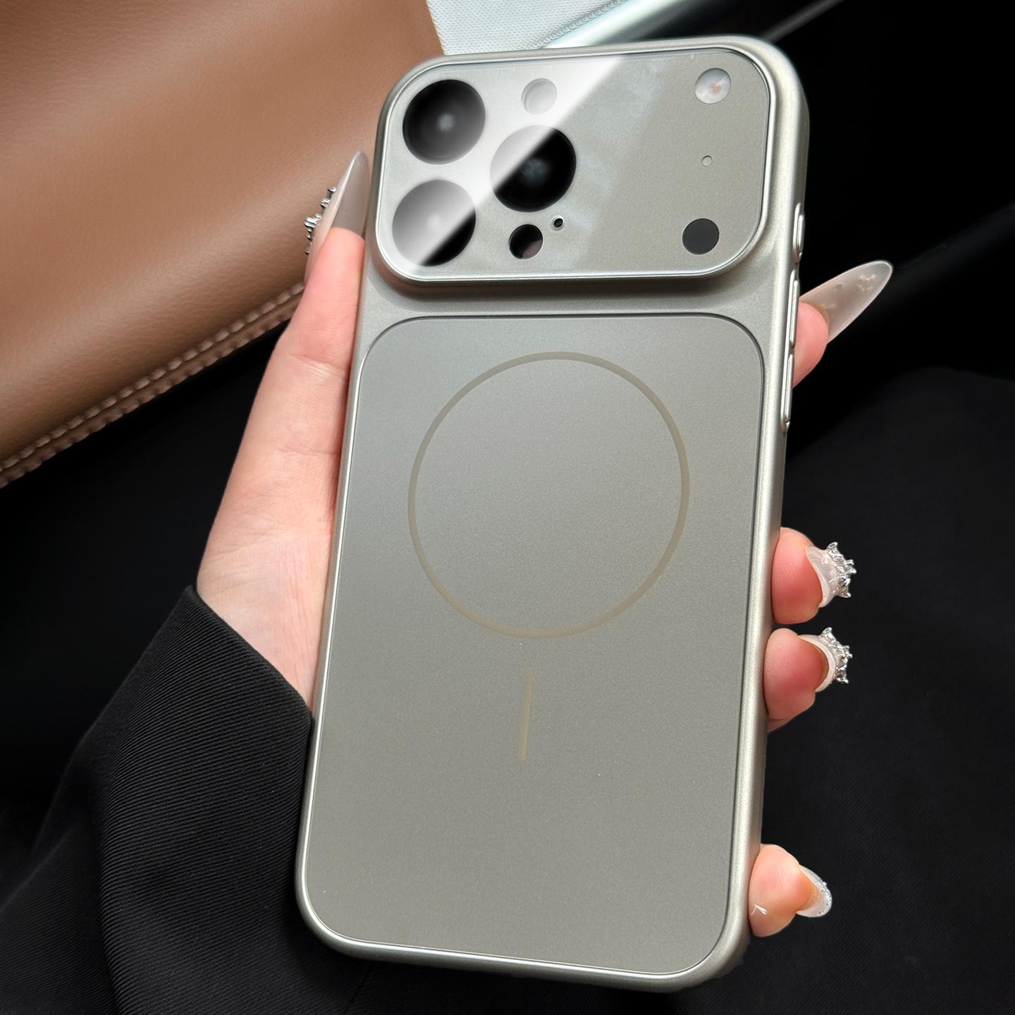 

Nano Matte Glass Case for iPhone 17 Pro Max 16 15 14 13 Pro Max Air For Magsafe Wireless Charge Magnetic Hard Cover For iPhone 17ProMax