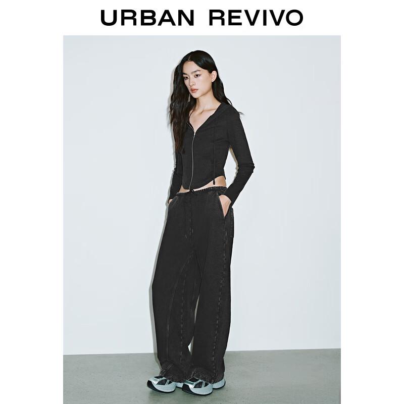 UR Women's Trendy Street Style Elastic Waist Drawstring Straight-Leg Pants