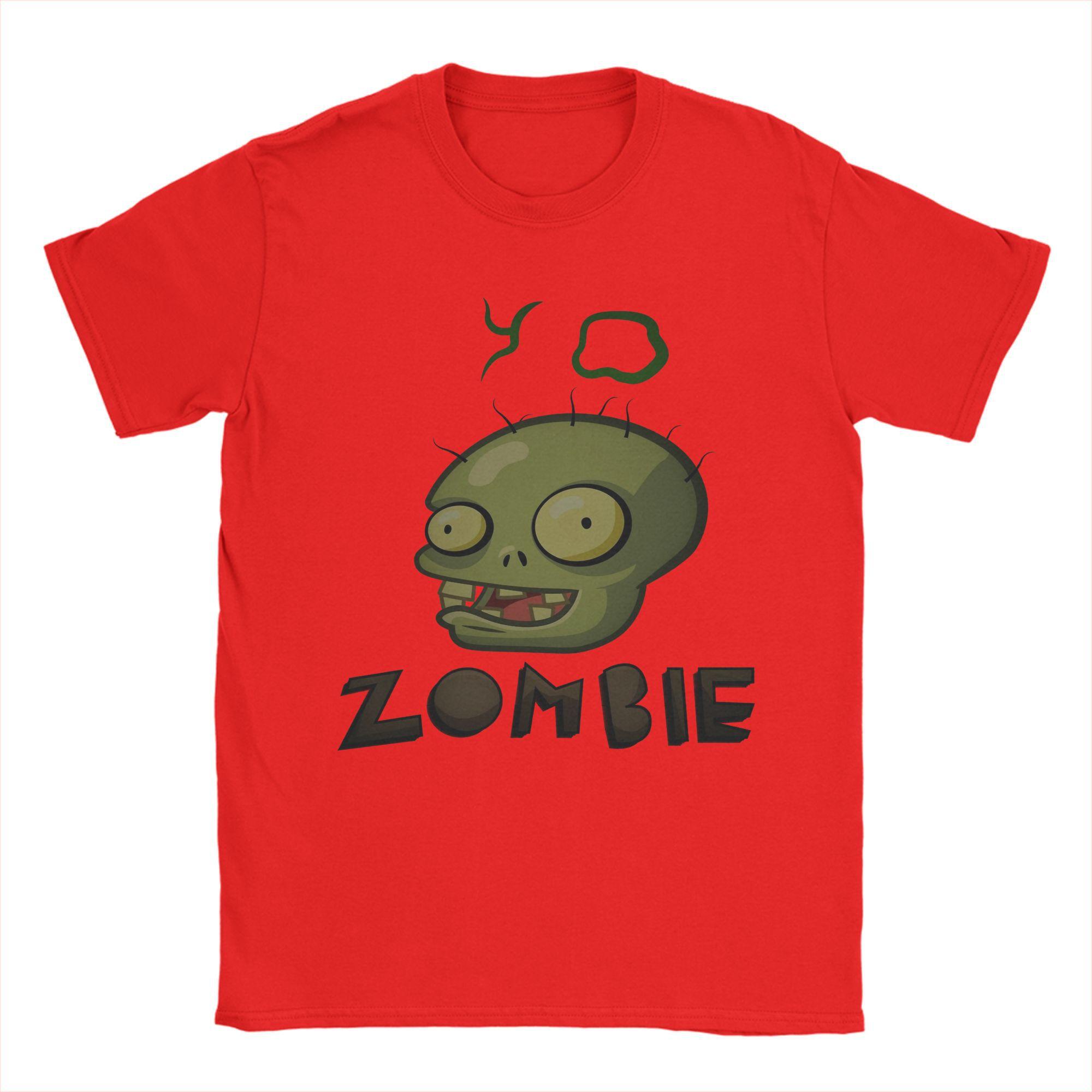 

BRAINS Plants Zombies T Shirts Unisex 100 Cotton Vintage TShirt O Neck Tees Short Sleeve Clothing Plus Size S
