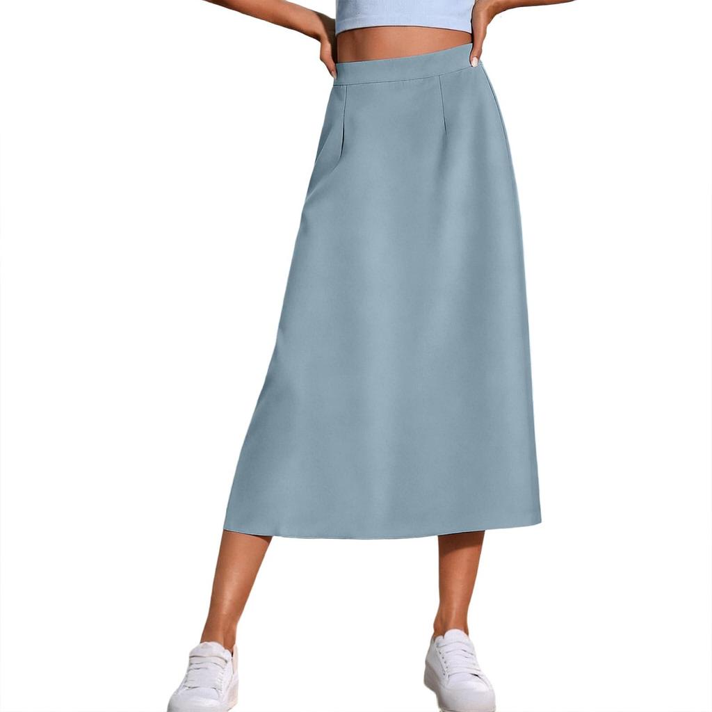 Modischer Damen-Freizeitrock mit hoher Taille - Farbe A-Linie