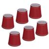 6PCS Fabric Lampshade Modern Simple Fabric Light Lampshade Phnom Penh Craftsmanship for E14 LampWine Red (PX43)