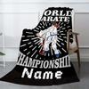 Taekwondo Competition Customize Your Name Blanket Warm Comfortable Soft Blanket For Chair Office Sofa Bed Sofa Office Camping Suitable For Gifting