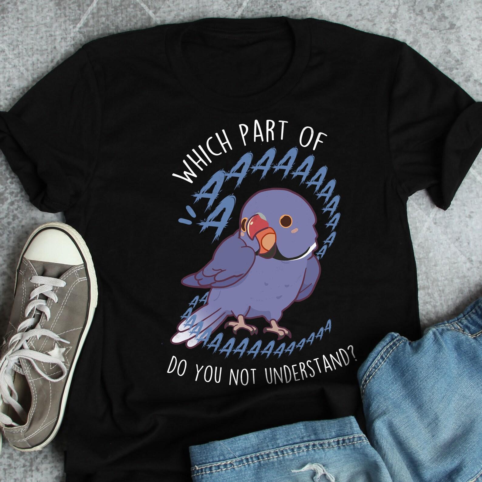 Violet Indian Ringneck Parrot Shirt, , , Funny Purple Parrot Lover Gift, Cute Pet Bird T-shirt, IRN Mom Tee, Ringnecked Dad Top 100
