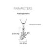 925 Sterling Silver Vintage Skull Guitarist Pendant Necklace - Unisex European American Hip Hop Punk Style Clavicle Chain