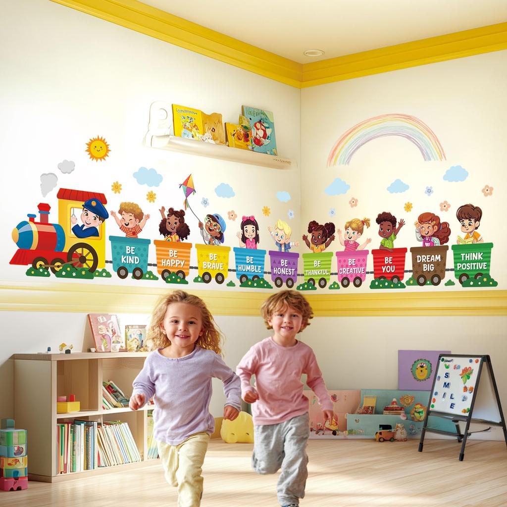 DECOWALL Quote Train Wall Sticker for and Baby Peel and Stick Interior Decor Boys' Nursery, Kindergarten, Rooms, (SG2-2512)