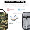 Camouflage Isolierttasche für das Mittagessen Wiederverwendbare Thermos-Lunchbox mit Seitentasche Kühlertasche für Arbeit Schule Picknick Wandern Tagesausflug