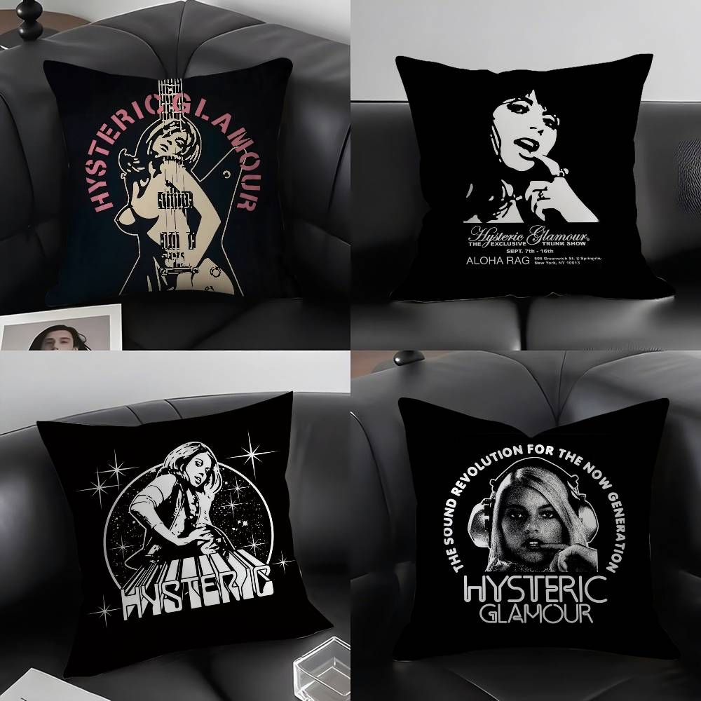 Pillow Case H-Hysteric Glamour Girl Home Dorm Chair Back Short Plush Double-sided Printing Office Nap Time Cushion Cover