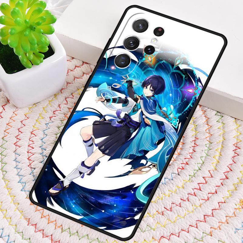Genshin Impact Scaramouche Silicone Phone Case For Samsung Galaxy note 10 pro S26 S25 S24 S23 S22 S21 Plus S25Ultra Capa Cover