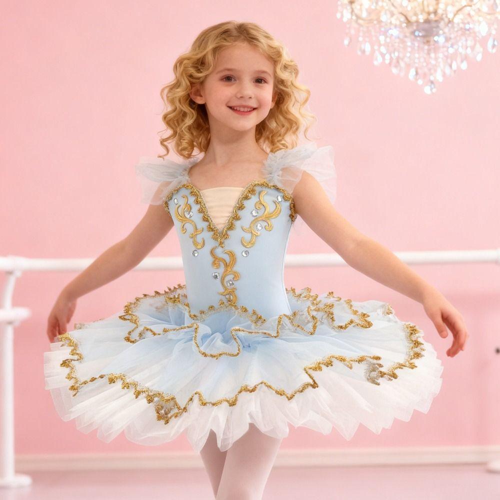 Sequin Kids Ballet Dress Puffy Performance Clothes Fashion Ballet Tutu Children