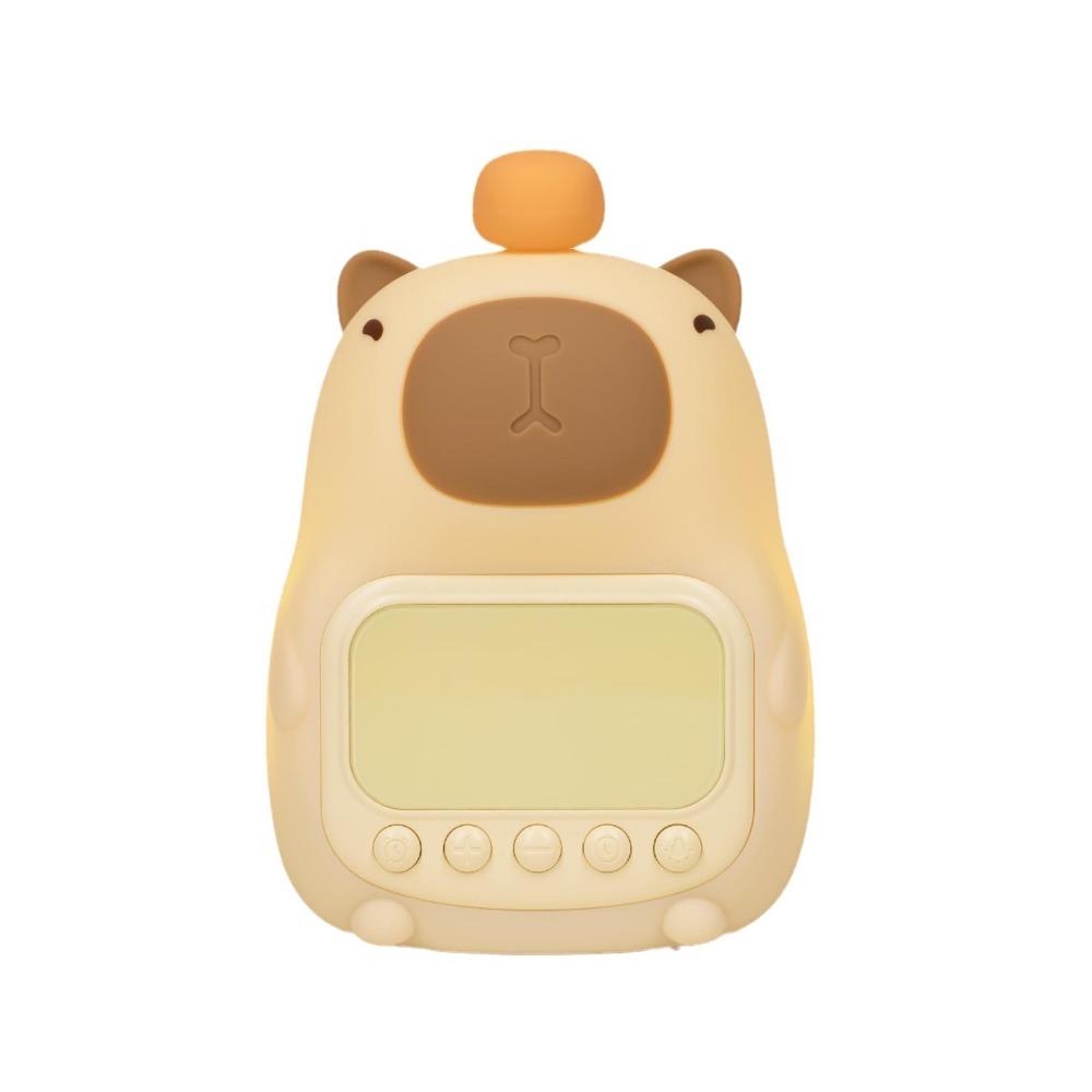 

Silicone Capybara Night Light Cartoon Bedside LED Clock Creative Capybara Alarm Clock Living Room