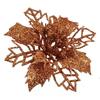 Christmas Glittering Poinsettia Decorations 2025 Celebration Hollow Flower Materials Christmas Tree Pendant Decoration 9cm