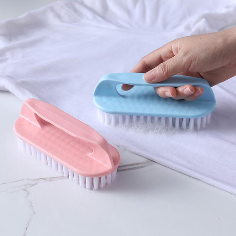 Cepillo para fregar con cerdas duras para ropa, zapatos, cepillo para fregar, cepillo portátil de plástico para limpieza manual, cocina y baño