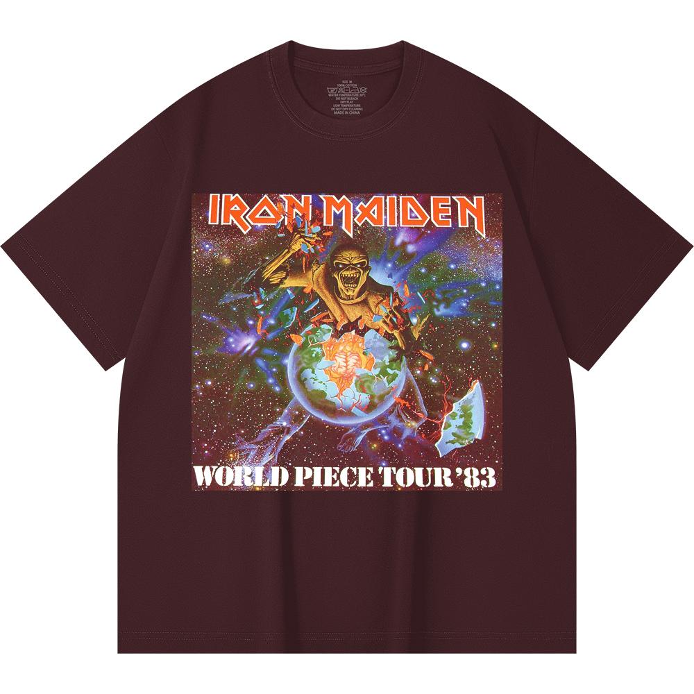 Camiseta Heavy Metal 100% Algodão 230 Gsm Estampa de Banda de Rock Música Popular Unissex Camiseta de Algodão Pesado